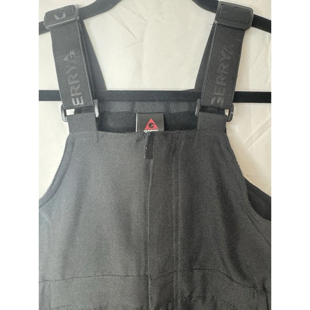 Gerry Kids Snow Bibs Sz 5 Black W/adjustable‎ Straps Playtime Snow